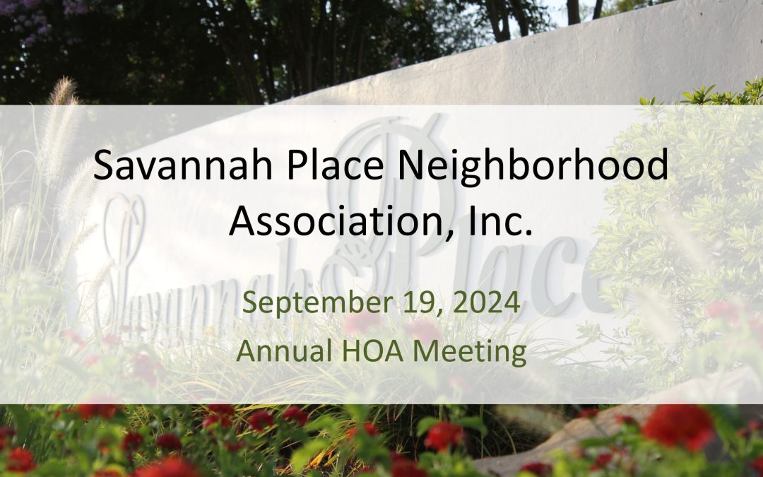 HOA Annual Meeting 2024